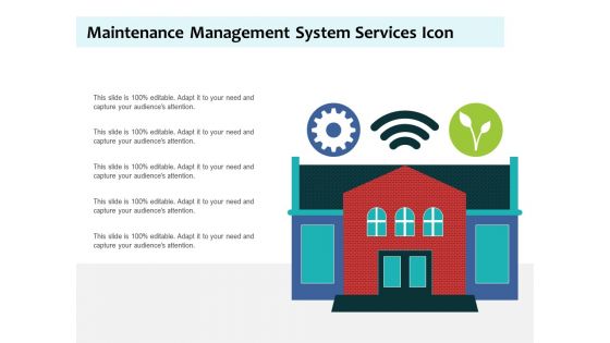 Maintenance Management System Services Icon Ppt PowerPoint Presentation Styles Slide Download PDF