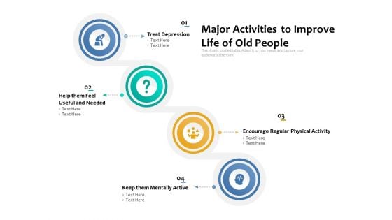 Major Activities To Improve Life Of Old People Ppt PowerPoint Presentation File Graphic Tips PDF