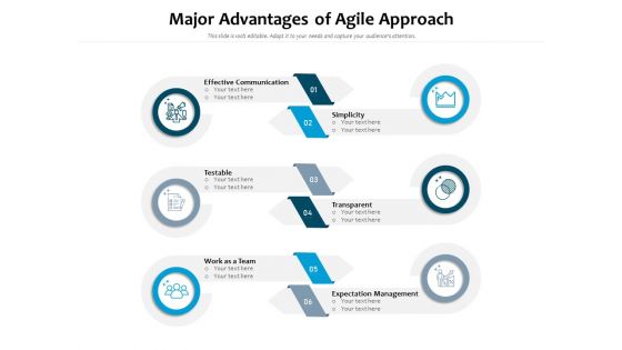 Major Advantages Of Agile Approach Ppt PowerPoint Presentation Show Influencers PDF