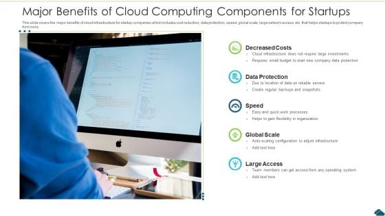 Major Benefits Of Cloud Computing Components For Startups Topics PDF