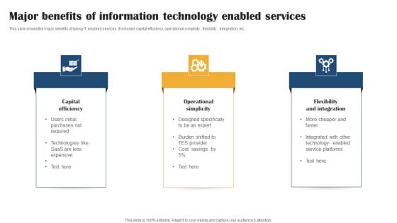 Major Benefits Of Information Technology Enabled Services Brochure PDF