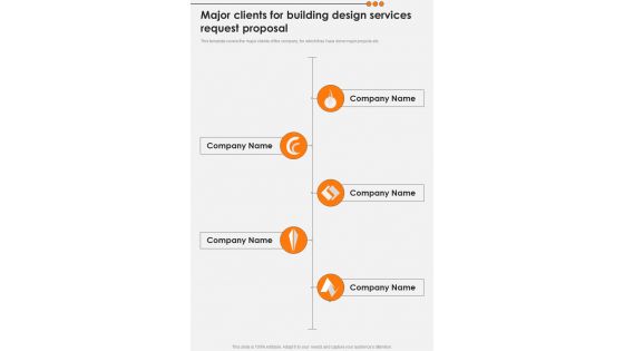 Major Clients For Building Design Services Request Proposal One Pager Sample Example Document Major Clients For Building Design Services Request Proposal One Pager Sample Example Document
