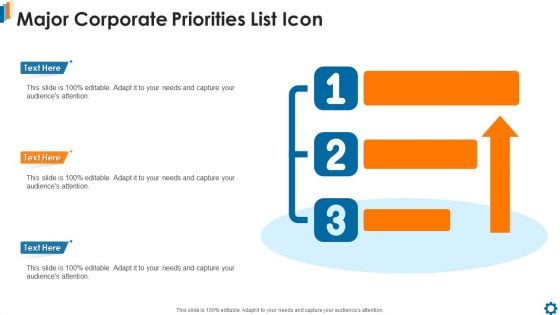 Major Corporate Priorities List Icon Ideas PDF