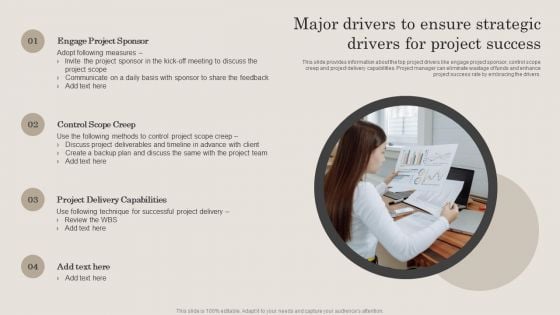 Major Drivers To Ensure Strategic Drivers For Project Success Ppt PowerPoint Presentation Icon Files PDF