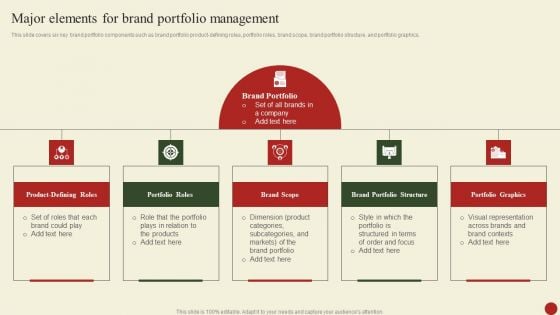 Major Elements For Brand Portfolio Management Slides PDF