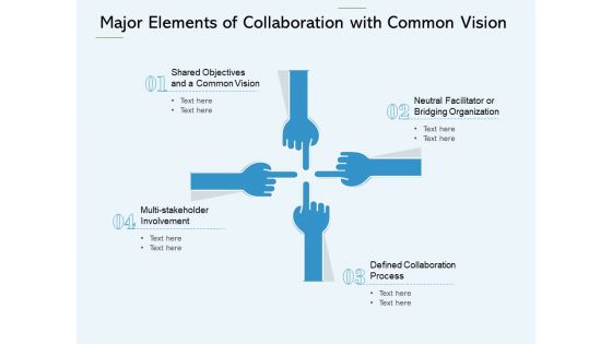 Major Elements Of Collaboration With Common Vision Ppt PowerPoint Presentation Gallery Graphics Download PDF