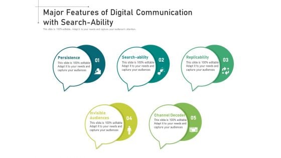 Major Features Of Digital Communication With Search Ability Ppt PowerPoint Presentation Slides Examples PDF Major Features Of Digital Communication With Search Ability Ppt PowerPoint Presentation Slides Examples PDF