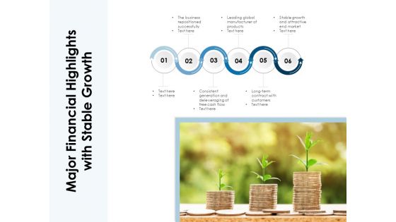 Major Financial Highlights With Stable Growth Ppt PowerPoint Presentation Gallery Demonstration PDF Major Financial Highlights With Stable Growth Ppt PowerPoint Presentation Gallery Demonstration PDF