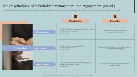 Major Principles Of Stakeholder Management And Engagement Microsoft PDF