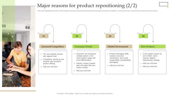 Major Reasons For Product Repositioning Ppt PowerPoint Presentation Diagram Graph Charts PDF