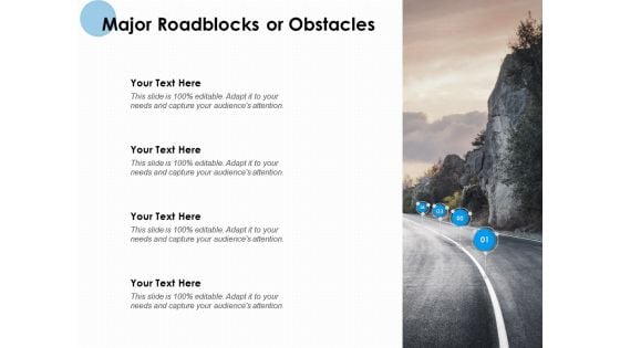 Major Roadblocks Or Obstacles Management Ppt PowerPoint Presentation Model Visuals