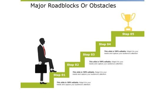 Major Roadblocks Or Obstacles Ppt PowerPoint Presentation Icon Topics