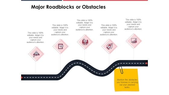 Major Roadblocks Or Obstacles Ppt PowerPoint Presentation Styles Elements