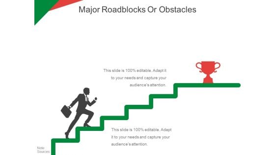 Major Roadblocks Or Obstacles Template 1 Ppt PowerPoint Presentation Pictures Infographics