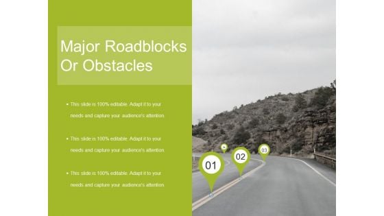 Major Roadblocks Or Obstacles Template 2 Ppt PowerPoint Presentation Portfolio Format Ideas