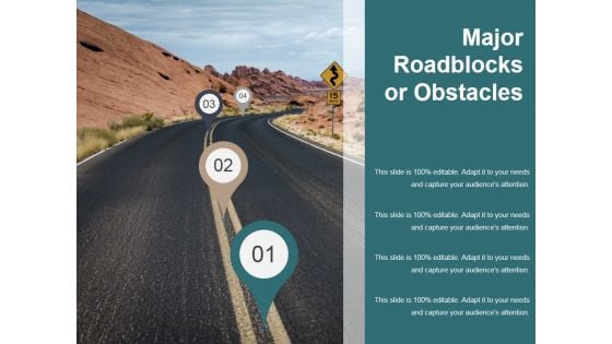 Major Roadblocks Or Obstacles Template Ppt PowerPoint Presentation Inspiration Example Topics