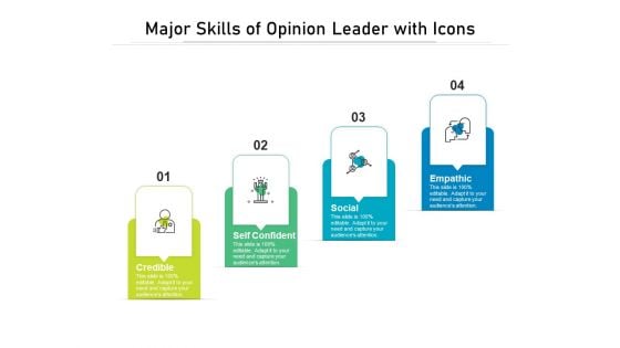 Major Skills Of Opinion Leader With Icons Ppt PowerPoint Presentation Gallery Show PDF