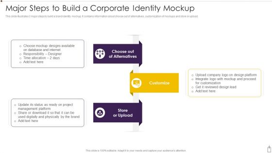 Major Steps To Build A Corporate Identity Mockup Brochure PDF