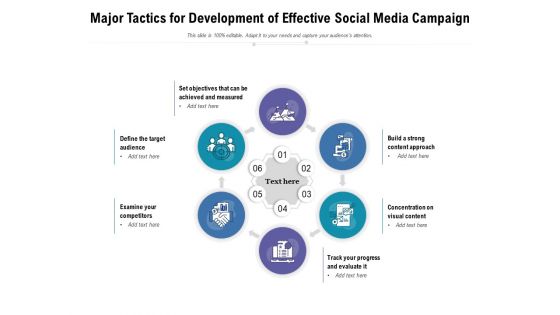 Major Tactics For Development Of Effective Social Media Campaign Ppt PowerPoint Presentation File Infographics PDF