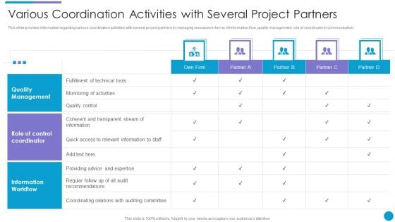 Major Techniques For Project Safety IT Various Coordination Activities With Several Project Partners Designs PDF