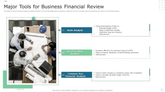 Major Tools For Business Financial Review Pictures PDF