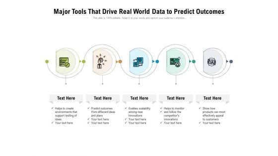 Major Tools That Drive Real World Data To Predict Outcomes Ppt PowerPoint Presentation File Backgrounds PDF Major Tools That Drive Real World Data To Predict Outcomes Ppt PowerPoint Presentation File Backgrounds PDF