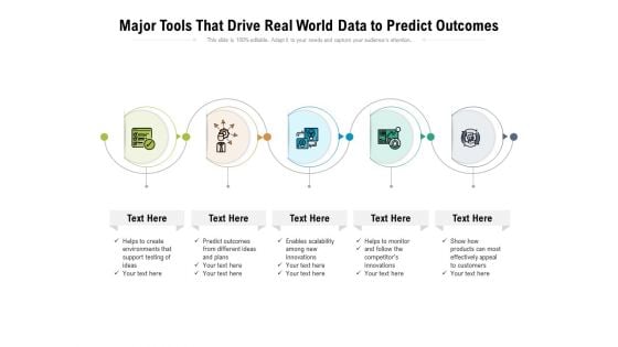 Major Tools That Drive Real World Data To Predict Outcomes Ppt PowerPoint Presentation File Backgrounds PDF