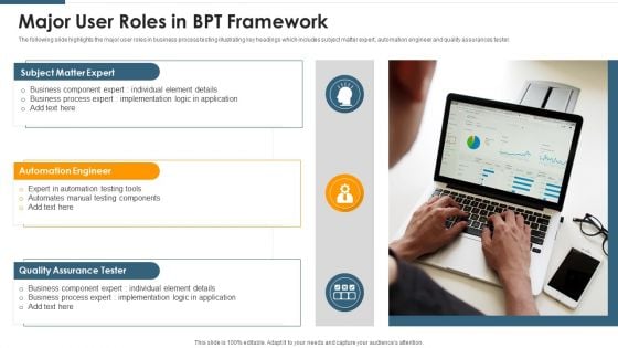 Major User Roles In BPT Framework Professional PDF