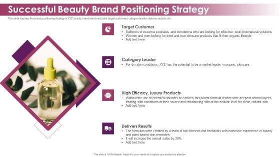 Makeup And Skincare Brand Successful Beauty Brand Positioning Strategy Pictures PDF