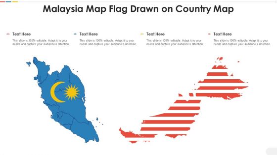 Malaysia Map Flag Drawn On Country Map Professional PDF