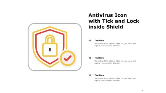 Malware And Antivirus Icon Computer Monitor Ppt PowerPoint Presentation Complete Deck