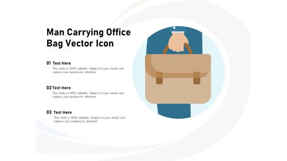 Man Carrying Office Bag Vector Icon Ppt PowerPoint Presentation Infographic Template Example Topics