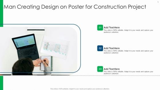 Man Creating Design On Poster For Construction Project Guidelines PDF