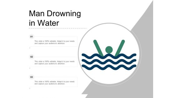 Man Drowning In Water Ppt PowerPoint Presentation Gallery Ideas