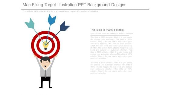 Man Fixing Target Illustration Ppt Background Designs