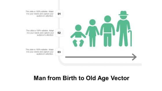 Man From Birth To Old Age Vector Ppt PowerPoint Presentation Model Pictures