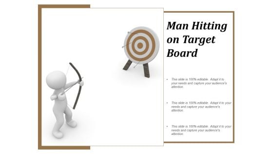 Man Hitting On Target Board Ppt Powerpoint Presentation Slides Brochure