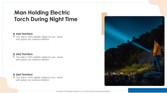 Man Holding Electric Torch During Night Time Designs PDF