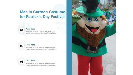 Man In Cartoon Costume For Patricks Day Festival Ppt PowerPoint Presentation Layouts Styles PDF