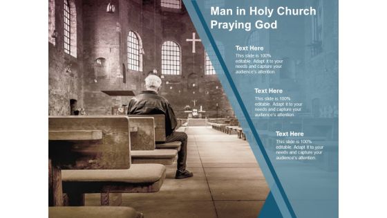 Man In Holy Church Praying God Ppt PowerPoint Presentation Gallery Picture