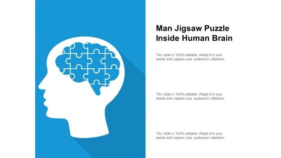 Man Jigsaw Puzzle Inside Human Brain Ppt PowerPoint Presentation Professional Example Introduction PDF