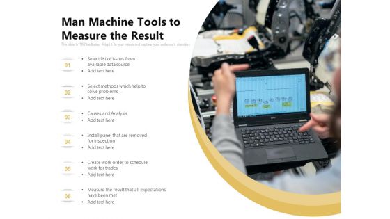 Man Machine Tools To Measure The Result Ppt PowerPoint Presentation File Visuals PDF