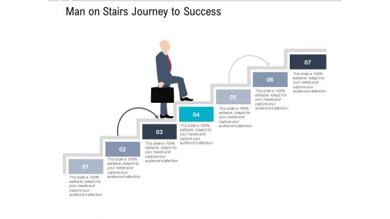 Man On Stairs Journey To Success Ppt PowerPoint Presentation Professional Design Ideas