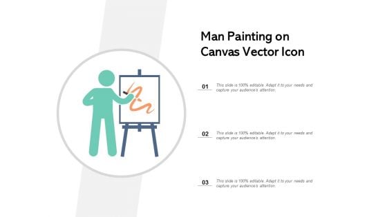 Man Painting On Canvas Vector Icon Ppt PowerPoint Presentation Icon Introduction