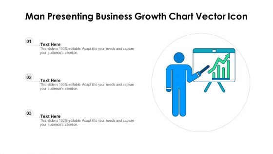 Man Presenting Business Growth Chart Vector Icon Ppt Styles Aids PDF