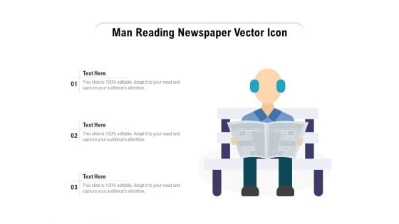 Man Reading Newspaper Vector Icon Ppt PowerPoint Presentation File Outline PDF