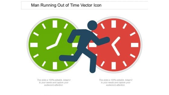 Man Running Out Of Time Vector Icon Ppt PowerPoint Presentation Infographic Template Show PDF