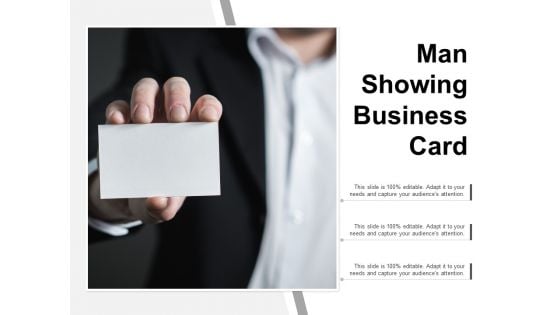 Man Showing Business Card Ppt PowerPoint Presentation Slides Inspiration