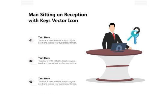 Man Sitting On Reception With Keys Vector Icon Ppt PowerPoint Presentation Icon Inspiration PDF