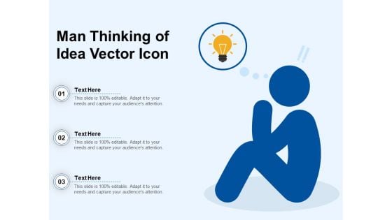 Man Thinking Of Idea Vector Icon Ppt PowerPoint Presentation Icon Tips PDF